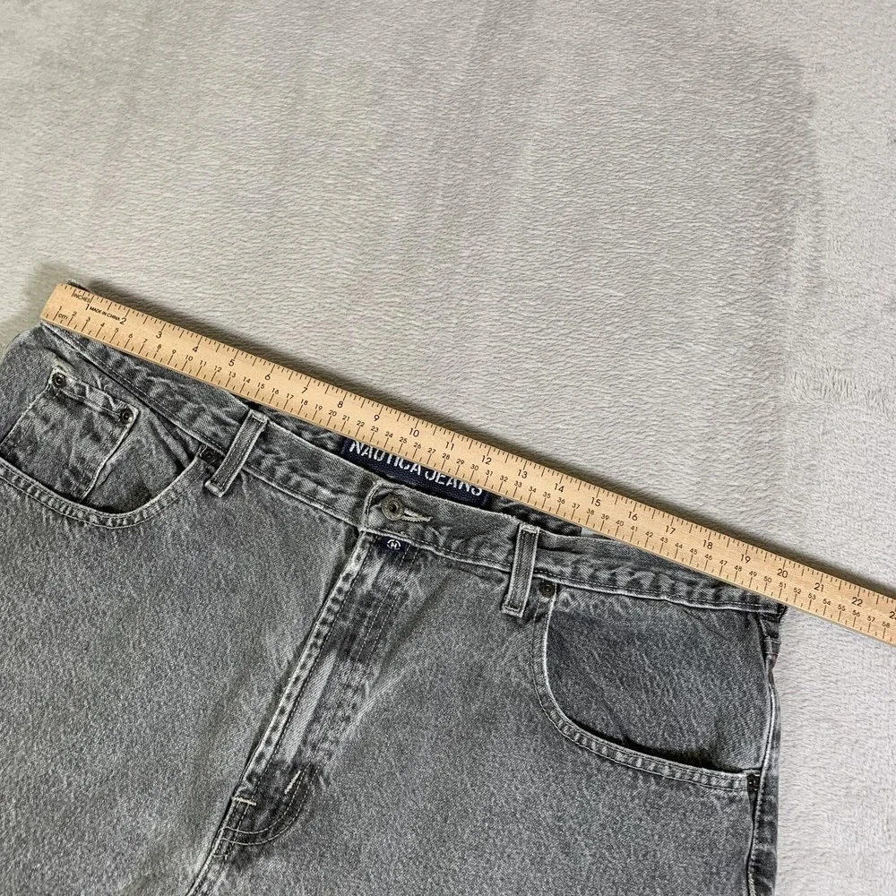 Vintage Nautica Jeans Company Shorts Mens 40 Gray Denim Baggy 11